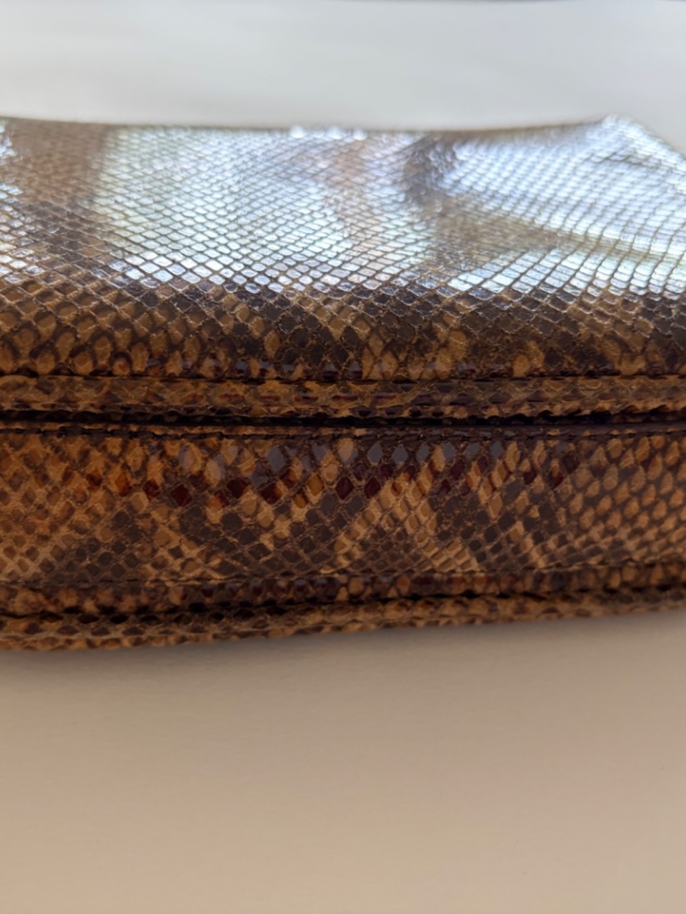 SOEUR Paris Snake Embossed Leather Crossbody Bag French Designer Matching Belt A - Picture 10 of 11